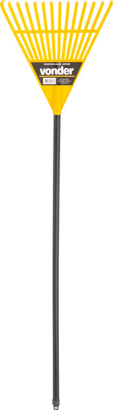 Vassoura para jardim plástica 14 dentes fixa Vonder