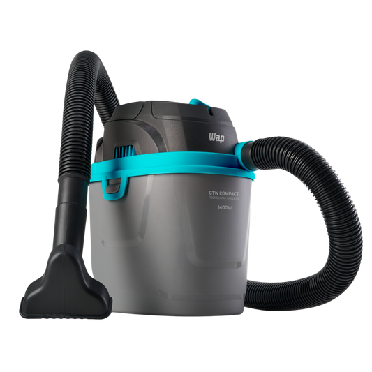 Aspirador de Pó e Água Portátil 1400W 150 mbar 5,5 litros Pequeno e Potente com Soprador WAP GTW COMPACT 127V
