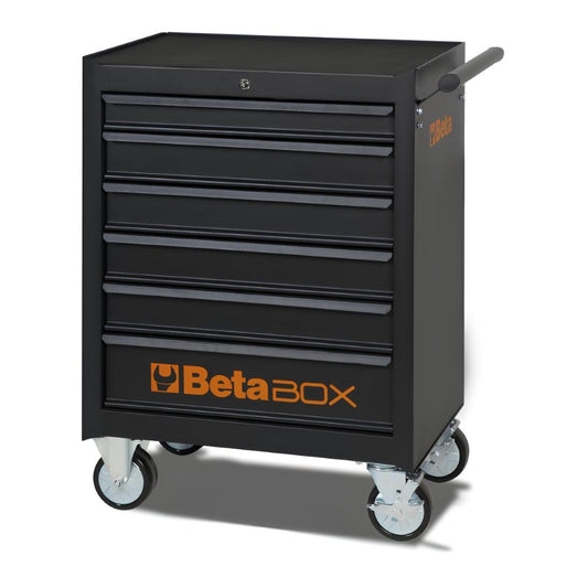 Carrinho de Ferramentas 400KG Preto 6 Gavetas com Guias Telescópicas C04-BOX-N Beta