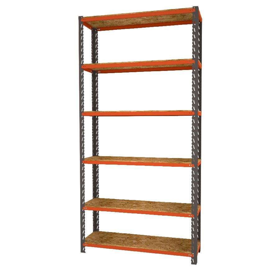 Estante Em Aco Monta Carga 300 Cinza e Laranja 720kg Presto
