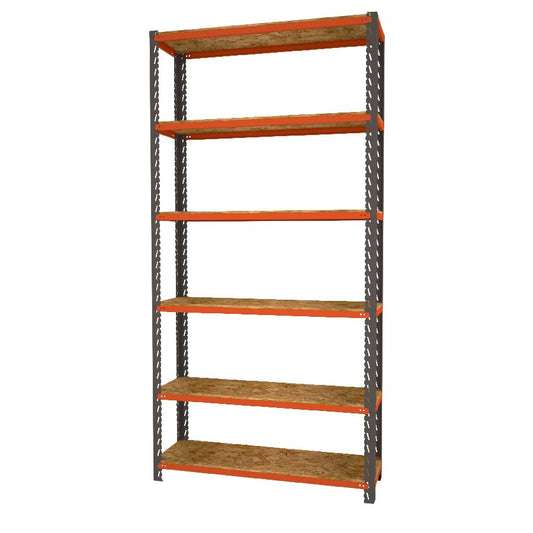 Estante Em Aco Monta Carga 300 Cinza e Laranja 720kg Presto