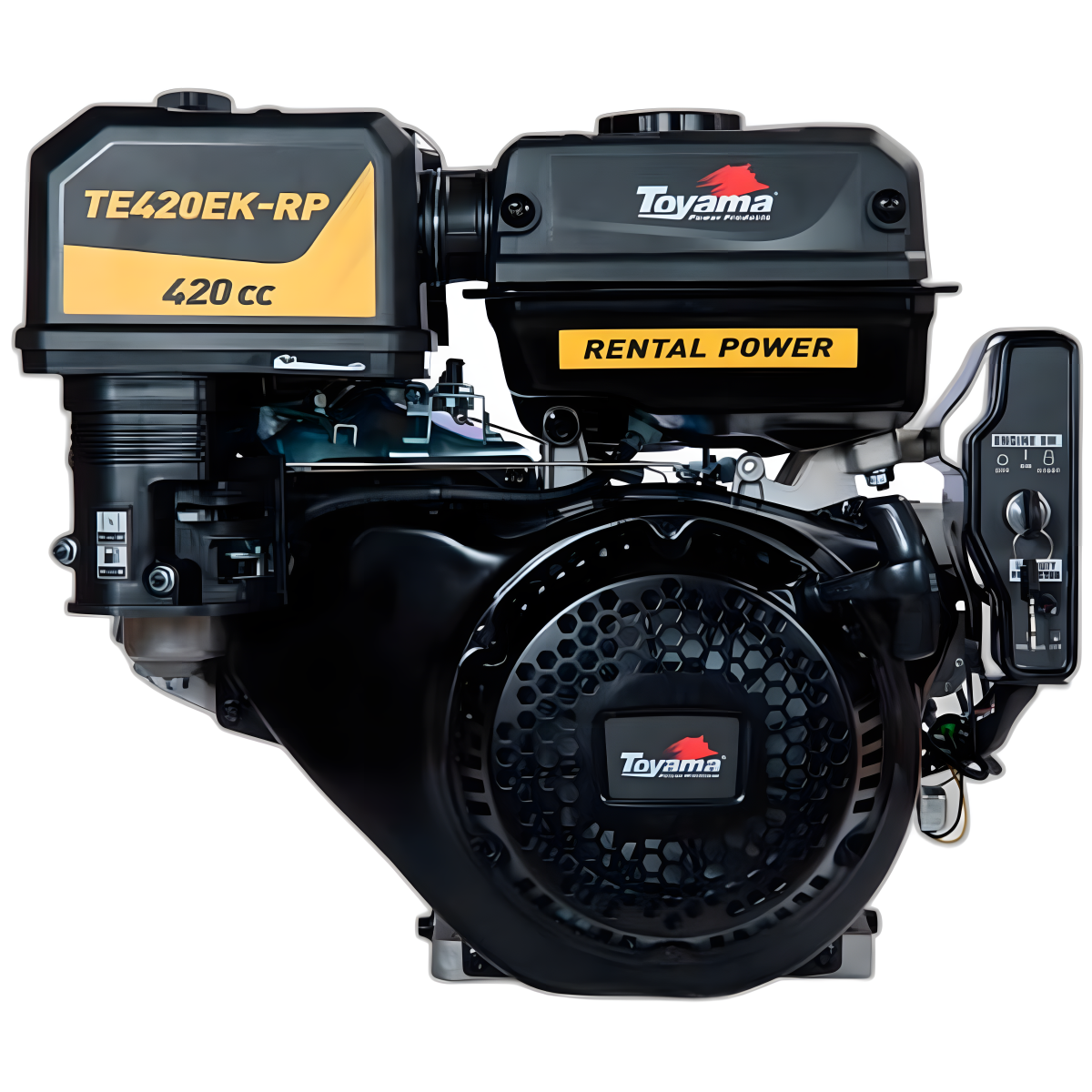 Motor Estacionário a Gasolina Toyama TE420EK-RP 4 Tempos 15HP 420cc Partida Elétrica Eixo Horizontal Multiuso Sensor