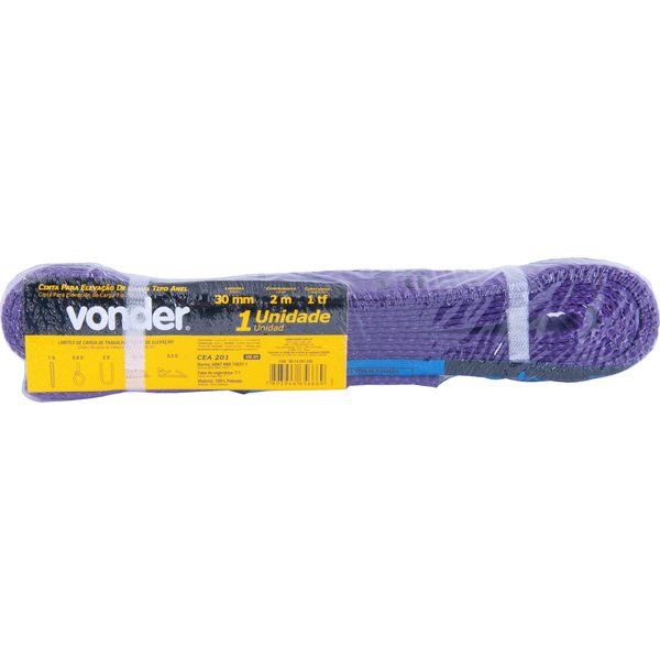 Cinta Elevação de Carga Vonder 7:1 2 metros 1 Toneladas