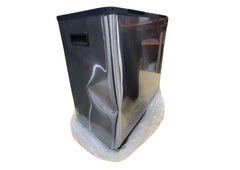 OUTLET Lixeira Retangular Dupla 30 Litros Inox Cinza Vonder Amassada