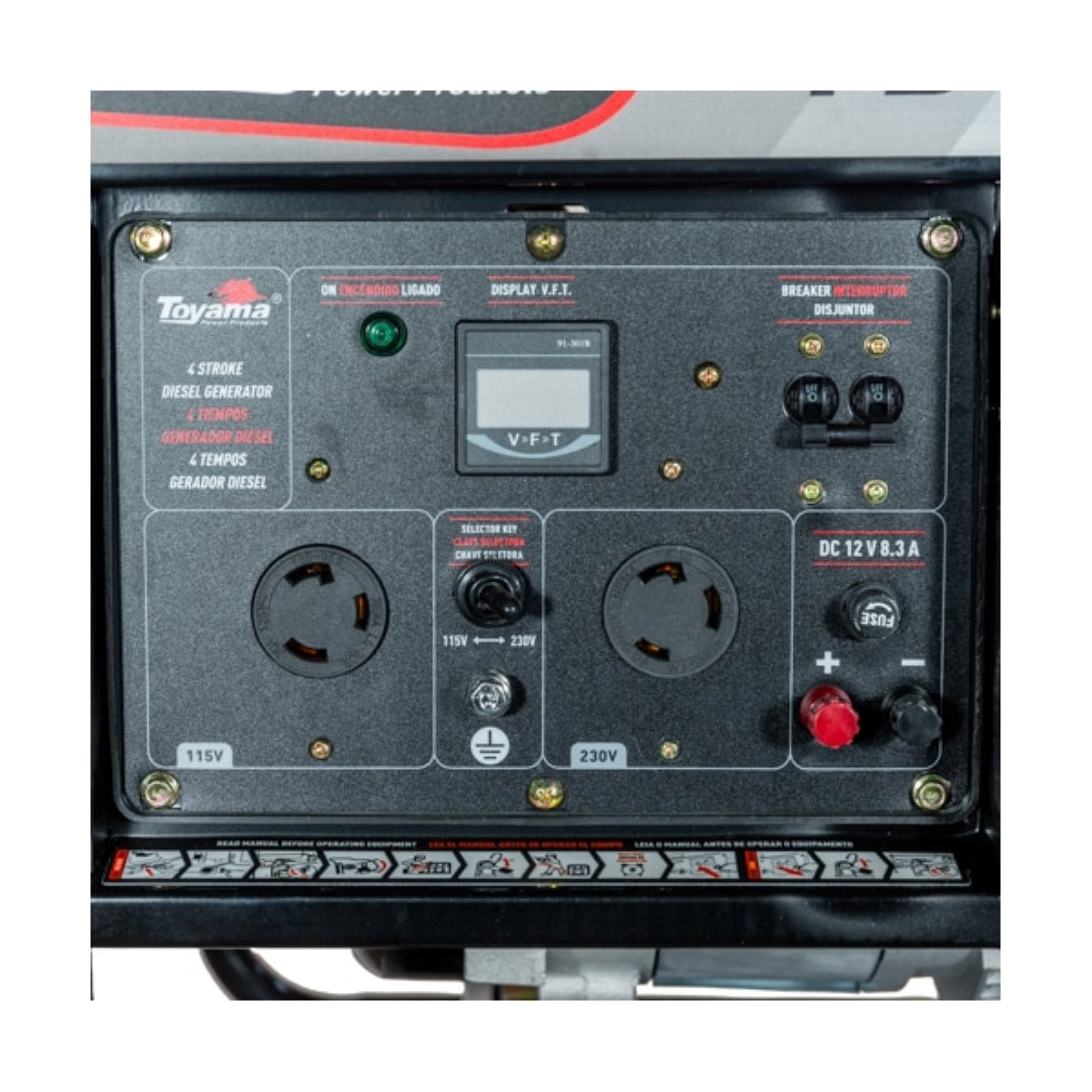 Gerador Diesel Toyama TDG4000BX 3.3kW 12.5L Bivolt - Guimepa