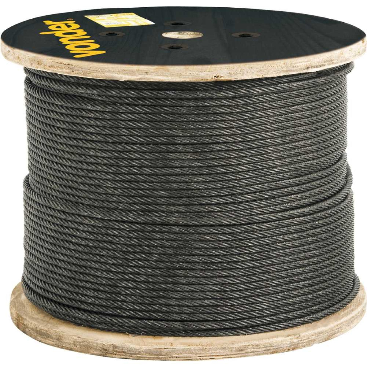 Cabo Aço Af 3/8  Alma De Fibra 6x25f Polido 100 M Vonder