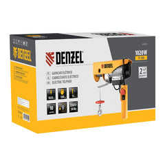 Guincho Elétrico 500kg 1020W 12m 10m/min com Polia Freio Denzel TF-500