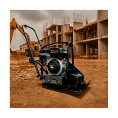 Placa Compactadora Vibratória Toyama Gasol 6.5HP 60Kg Rodas