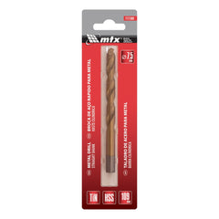 Broca Aço Rápido Nitreto de Titânio 7,5mm Haste Cilíndrica 1PC MTX Profissional