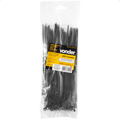 Abraçadeira Nylon Parafusos 220 x 4,3 mm Preta com 100 Peças Vonder