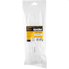 Abraçadeira Nylon Parafusos 220 x 4,3 mm Branca 100 Peças Vonder