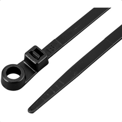 Abraçadeira Nylon Parafusos 300 x 4,8 mm Preta com 100 Peças Vonder
