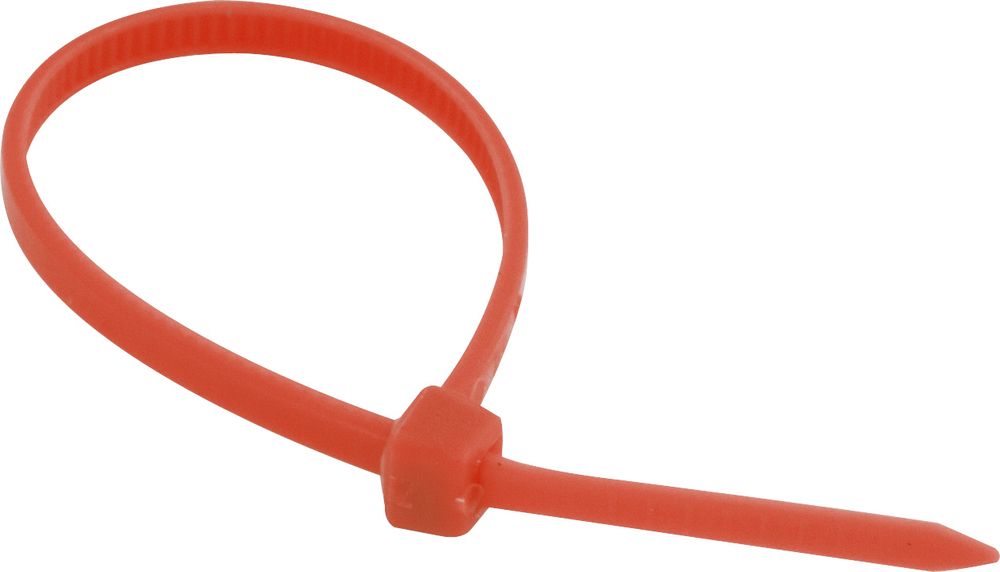 Abraçadeira de nylon 200x3,6mm laranja com 100 peças - Vonder