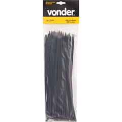 Abraçadeira de nylon 200x3,6mm preta com 1000 peças Vonder