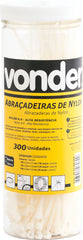 Abraçadeira de nylon 3 medidas tubo com 300 peças Vonder