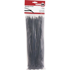 Abraçadeira de nylon 400x4,8mm preta com 100 peças - Nove54