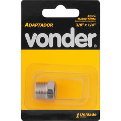 Adaptador 3/8x1/4" macho/npt aço zincado com 1 peça Vonder