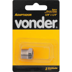 Adaptador 3/8x1/4" macho/npt aço zincado com 1 peça Vonder