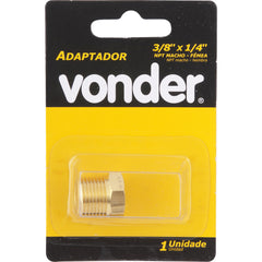 Adaptador bucha red 3/8x1/4" npt latão macho/fêmea Vonder