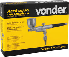 Aerógrafo com Acessórios 15 peças Vonder