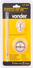 Kit Reposição Agulha/Bico/Capa De Ar 1,7Mm Psv 200 Vonder