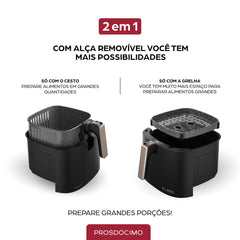 Fritadeira Elétrica Antiaderente WAP Mega Family Digital 7.1L Aviso Sonoro 220V