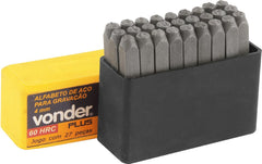 Alfabeto de aço punção 10mm a-z para gravação - Vonder Plus