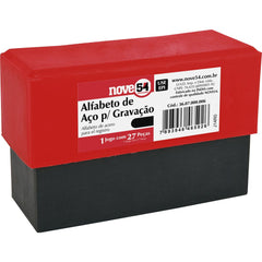 Alfabeto de aço punção 4mm a-z para gravação - Nove54