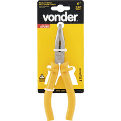 Alicate bico meia cana 6" curvo vanádio isolado 1000v Vonder