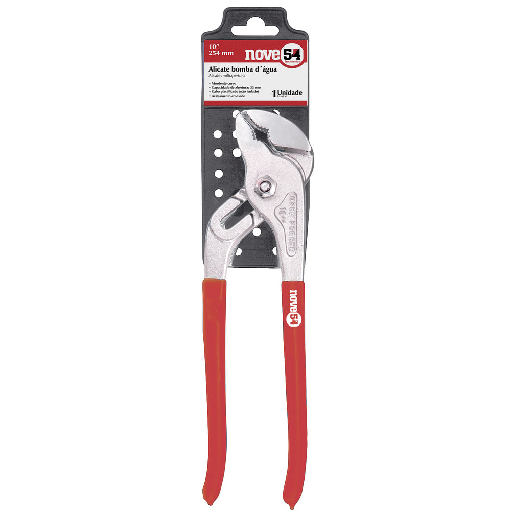Alicate bomba d'água 10" carbono cromado plastificado Nove54
