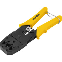Alicate crimpador 8" s/ catraca p/ rj45/rj12/rj11/ Vonder