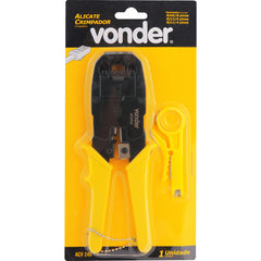 Alicate crimpador 8" s/ catraca p/ rj45/rj12/rj11/ Vonder