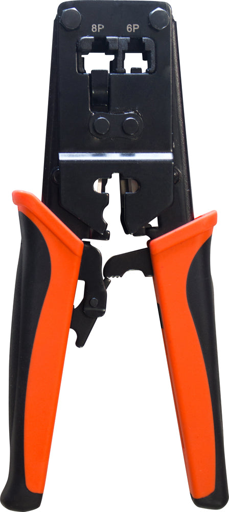 Alicate crimpador em dois estágios 8" AC plastificado Belfix