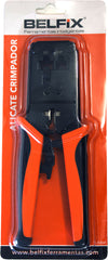 Alicate crimpador em dois estágios 8" AC plastificado Belfix