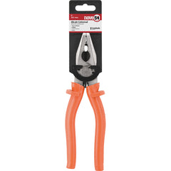 Alicate universal 8" aço carbono polido plastificado Nove54