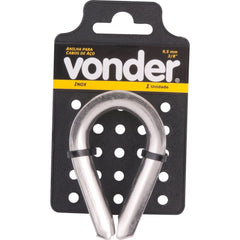 Anilha Sapatilho Inox 3/8'' para Cabo de Aço 9,53 mm Vonder