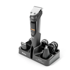 Aparador Raspador de Pelos PAP14 Multigroom Philco Com 8 Acessórios de Corte e Bolsinha Bivolt