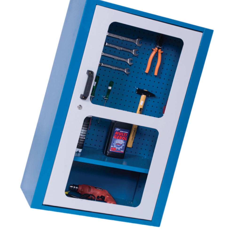 Armário com 1 Prateleira Painel perfurado e Visor de acrílico ARM030A CMB