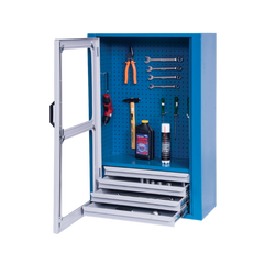 Armário com 4 Gavetas Painel perfurado e Visor de acrílico ARM029A CMB