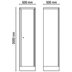 Armário de Ferramentas Vertical 1 Porta com 3 Prateleiras Ajustáveis C55A1 Beta