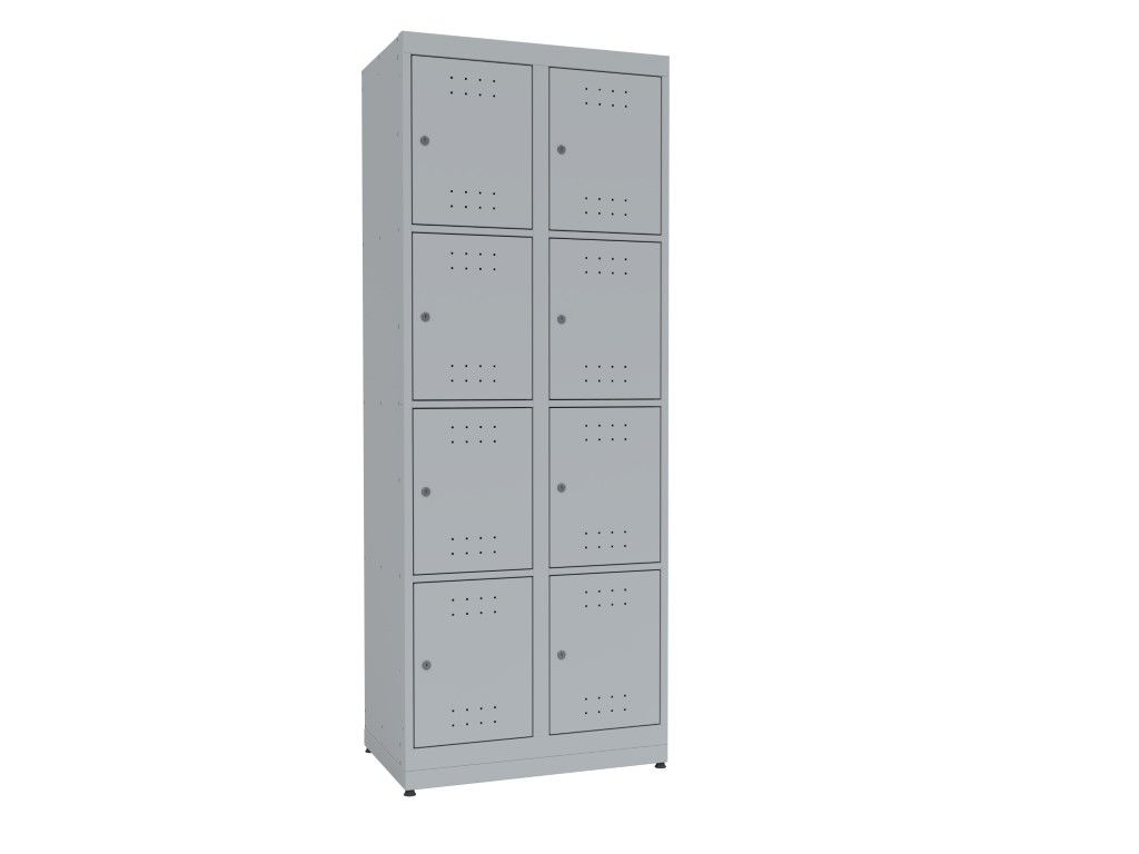 Armário Vestiário Duplo 08 Portas Cinza Presto