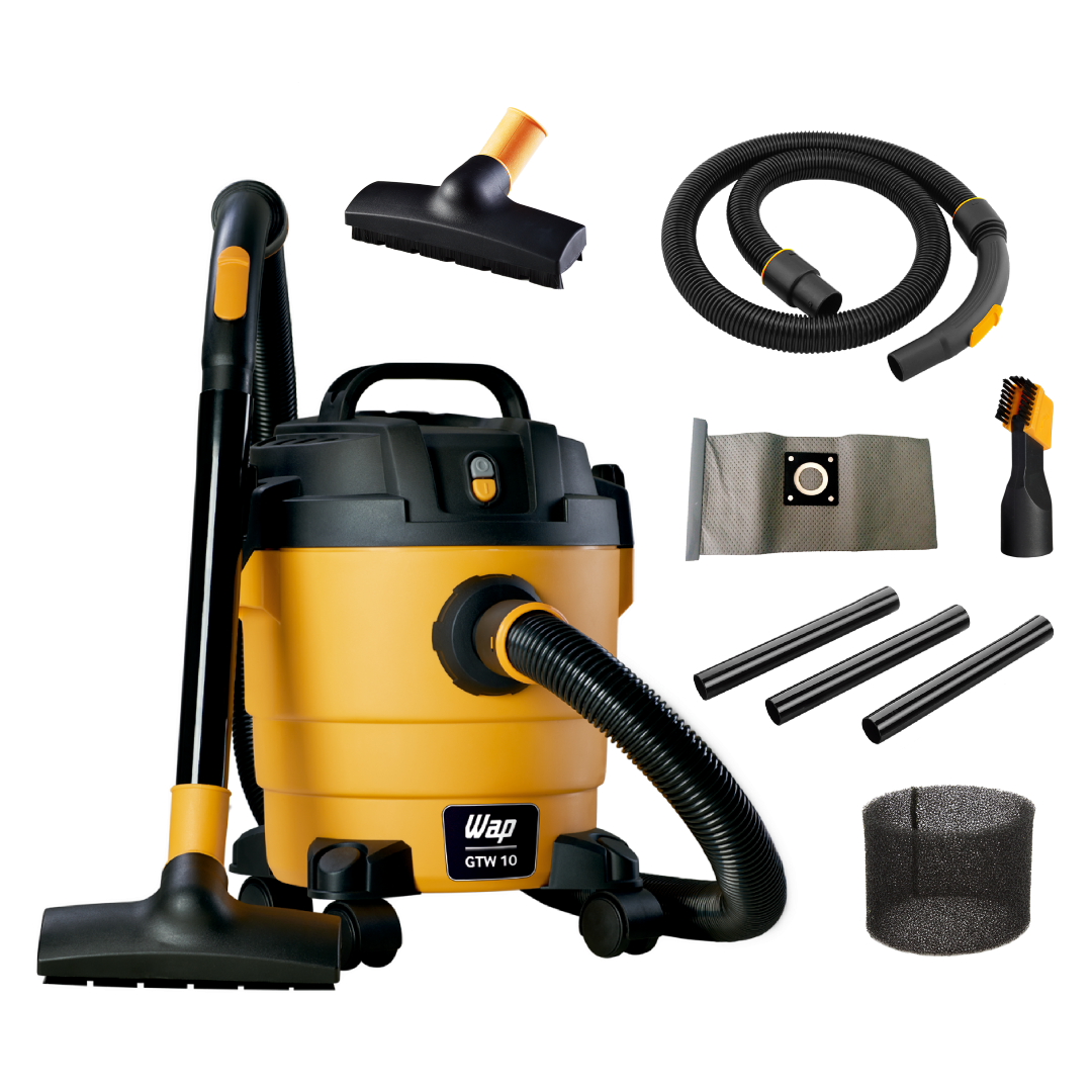 Aspirador de Pó e Água WAP GTW 10 com Potência de 1400W Alça Ergonômica Bocal de Sopro 127V