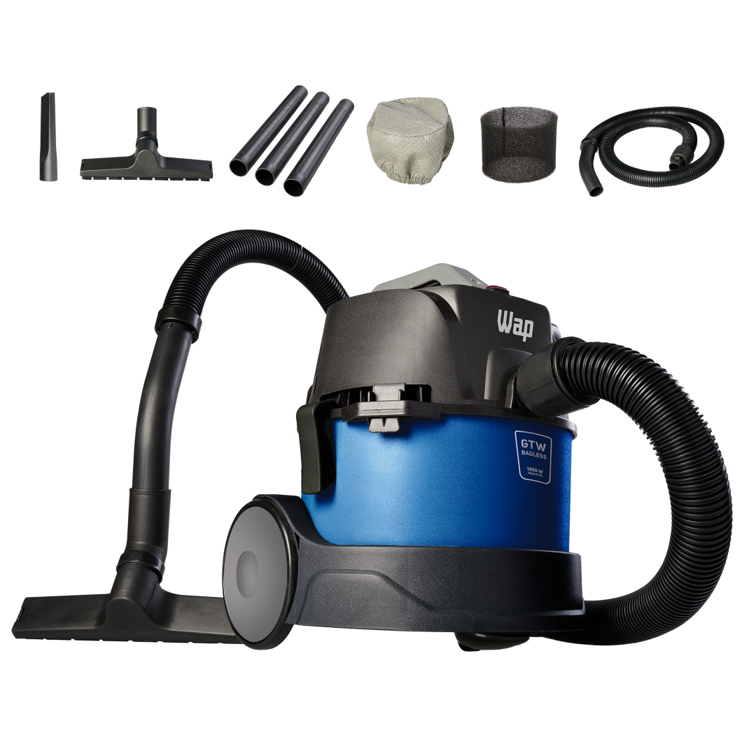 Aspirador de Água e Pó WAP GTW BAGLESS 1400W Bico Múltiplo para Carpetes e Piso Frio 127V