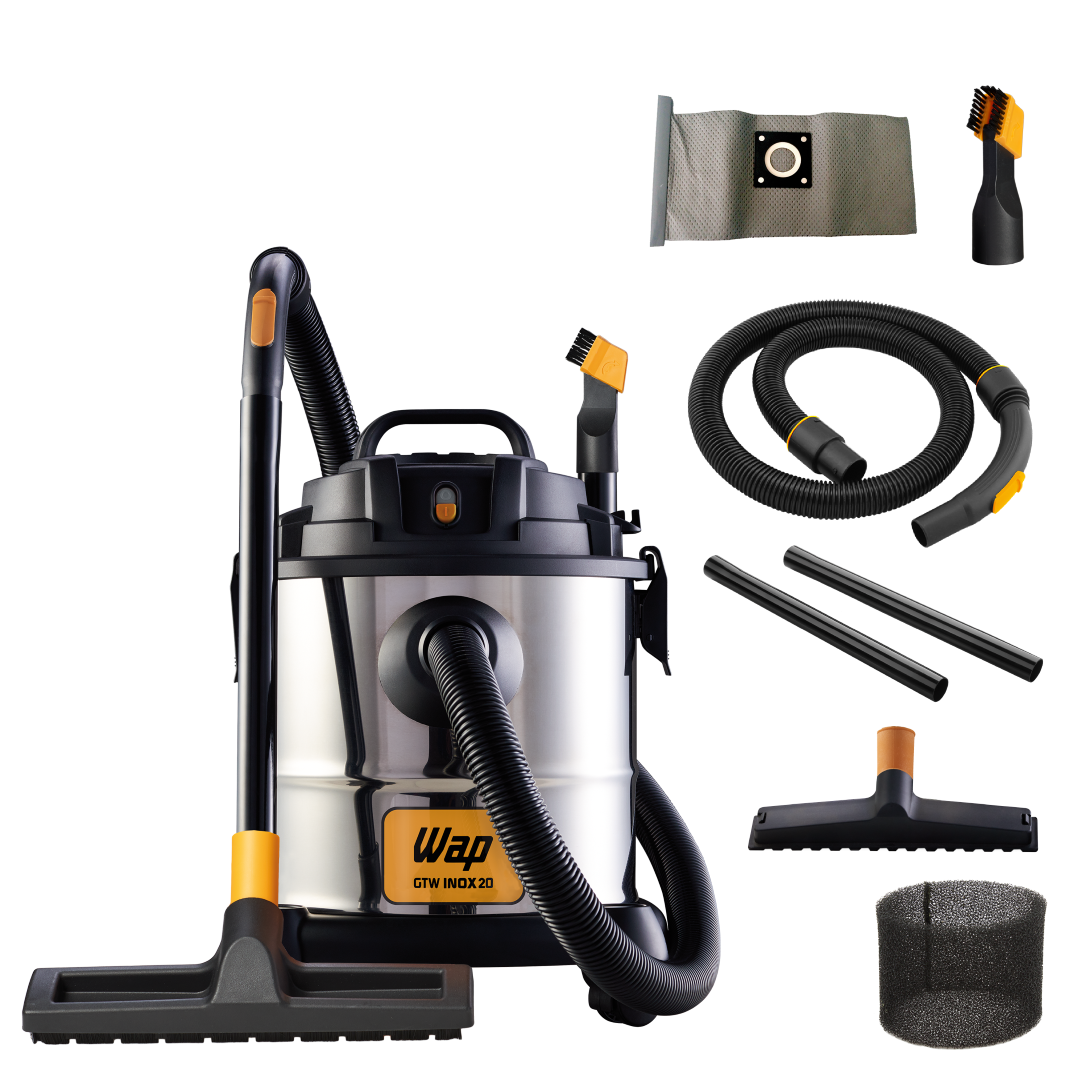 Aspirador de Pó e Água WAP GTW Inox 20 1600W Bico Canto e Escova 127V