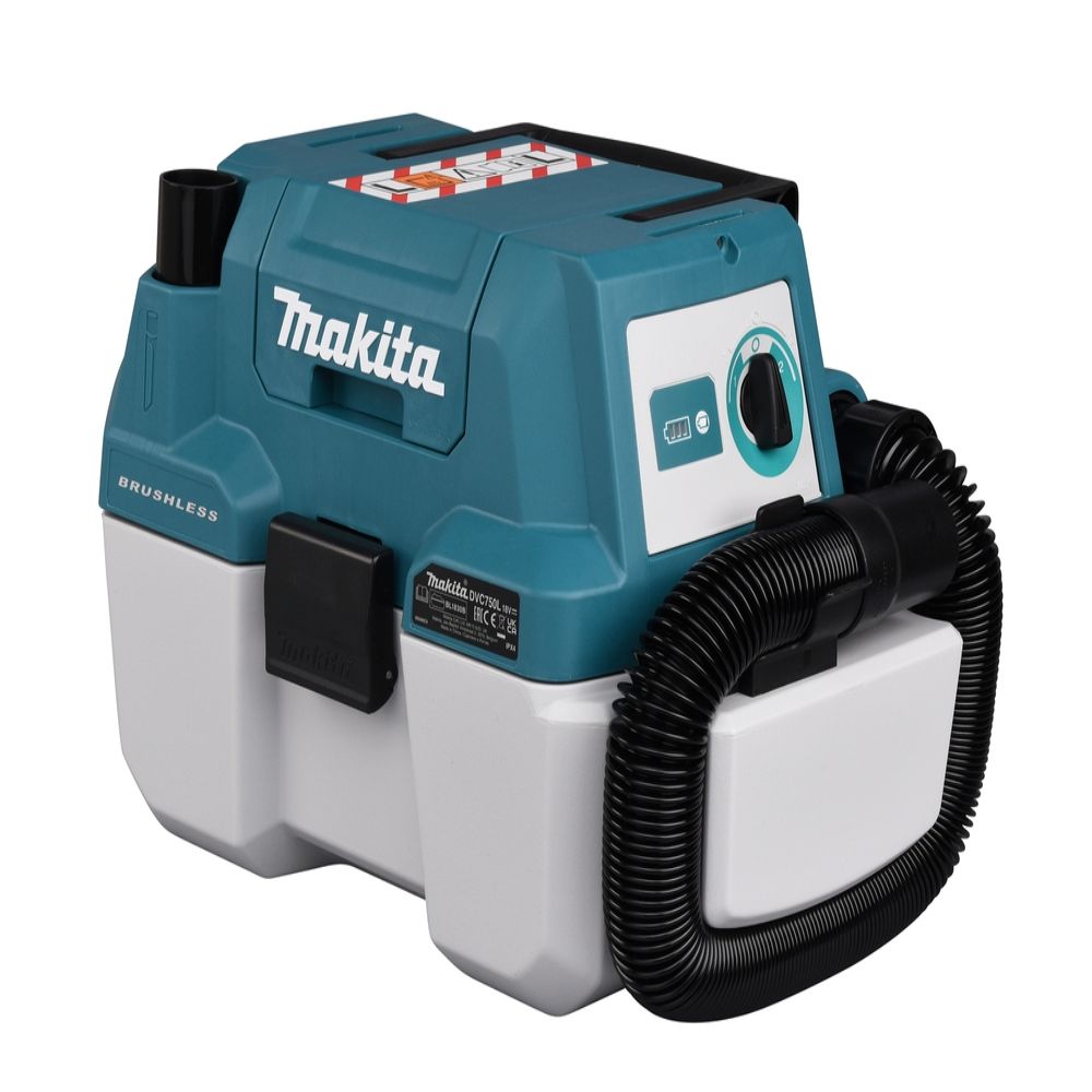 Aspirador de Pó e Líquido 7,5L Sem Bateria Sem Carregador Mangueira e Coletor DVC750LZ Makita - Guimepa