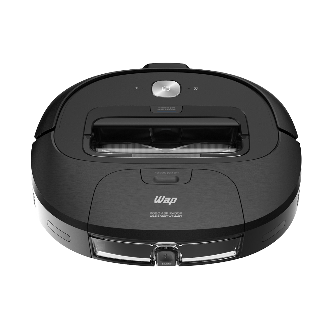 Robô Aspirador Inteligente WAP WSMART Controle Remoto, Varre Aspira e Passa Pano