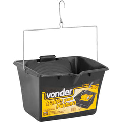 Balde plástico p/ pintura 15L 38x37,5x25cm preto Vonder