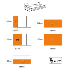 Bancada de Trabalho Endurance Laranja 6 Gavetas Tampo Madeira Laminada C59A-O Beta