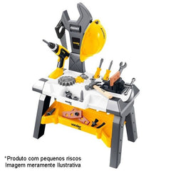 Bancada Brinquedo c/ Pequenos Riscos para Ferramentas 44 Pçs