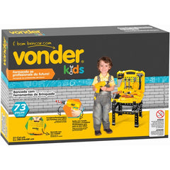 Kit Bancada De Brinquedo P/ Ferramentas 73 Peças - Vonder